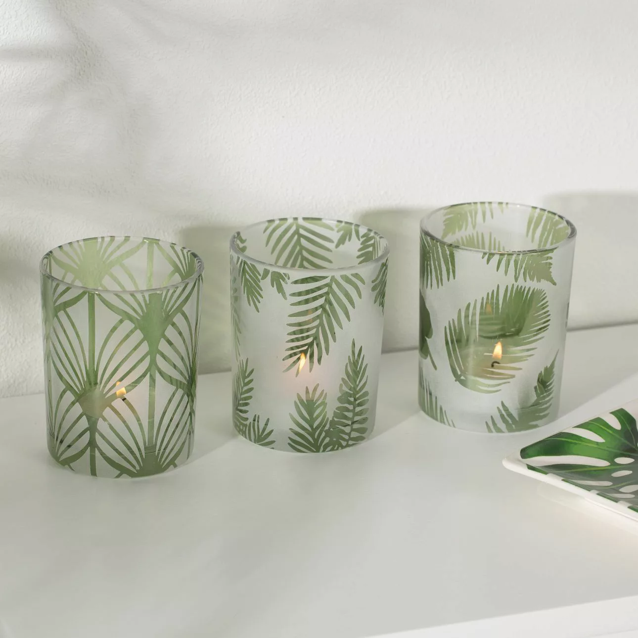 Teelichthalter-Set Folhas, 30 x 10 x 13 cm günstig online kaufen