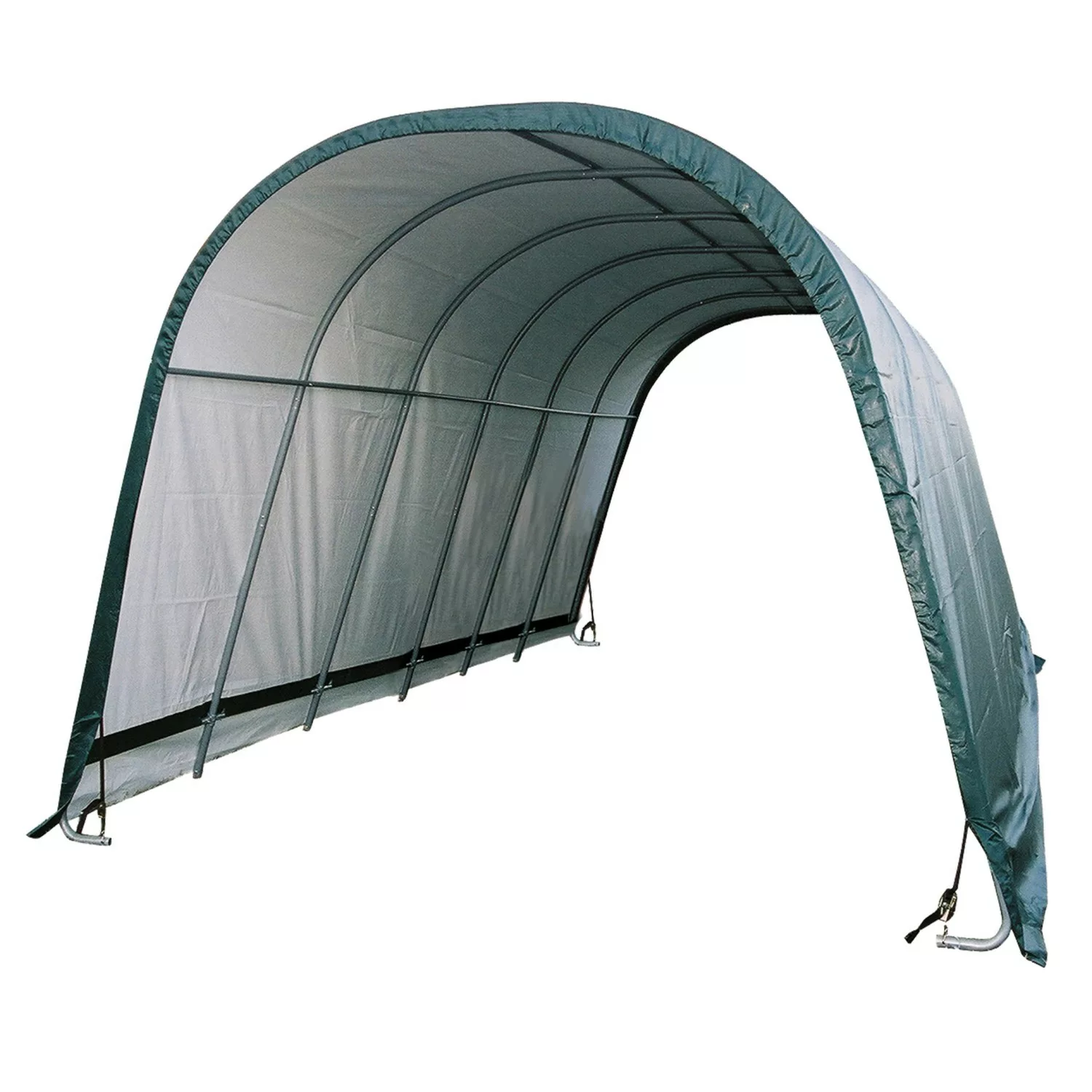 ShelterLogic Folien-Weidezelt Run-In-Shed 7,30 m x 4 m x 3 m Grün günstig online kaufen