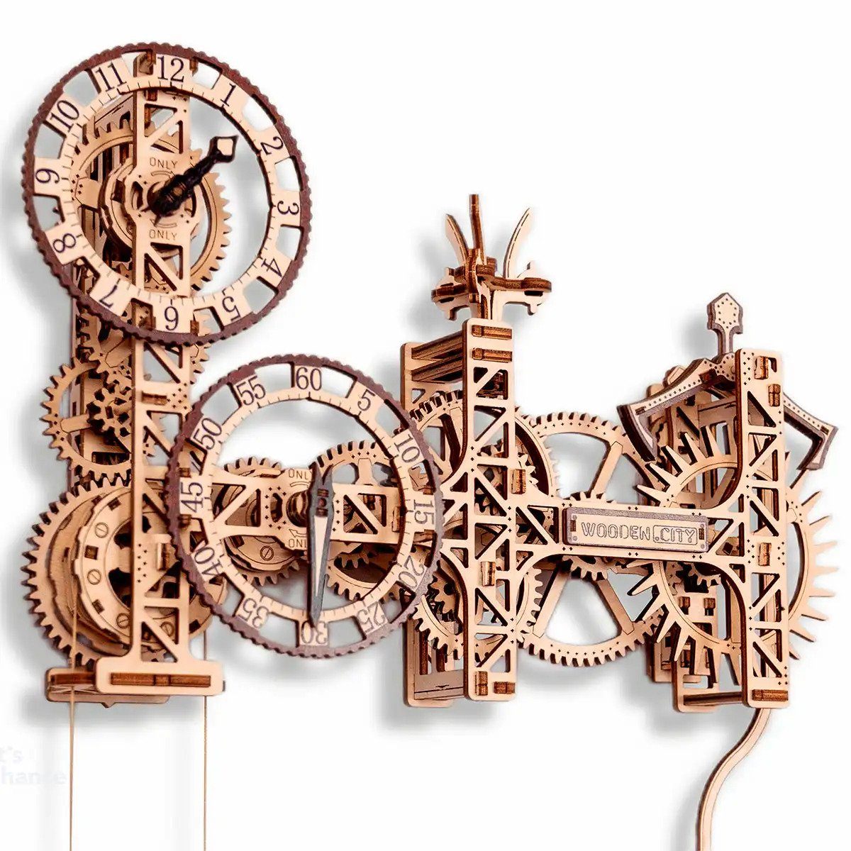 Wooden City 3D-Puzzle Steampunk Wanduhr Modellbausatz günstig online kaufen