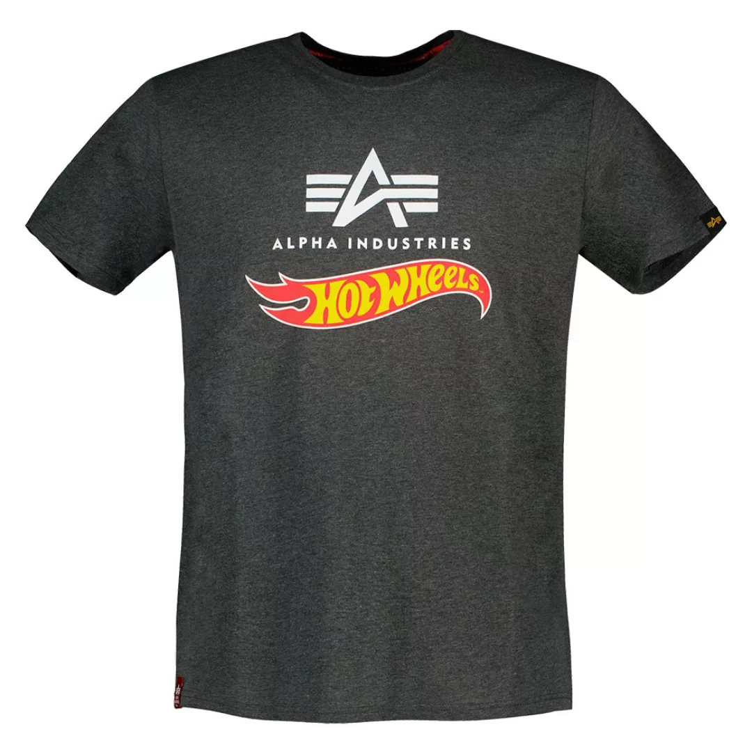 Alpha Industries Hot Wheels Flag Kurzärmeliges T-shirt M Charcoal Heather günstig online kaufen