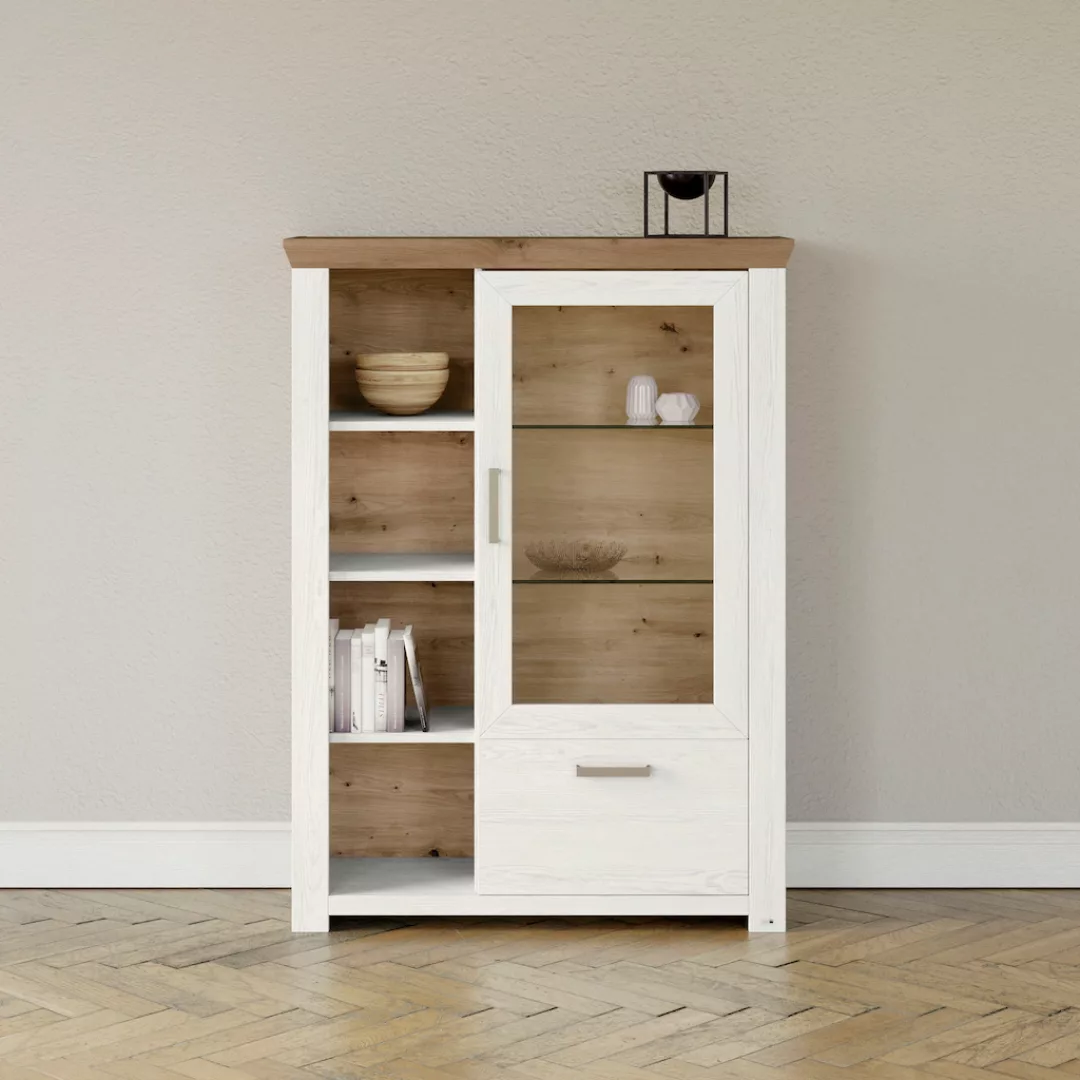 set one by Musterring Highboard "York", Typ 13 und 14, mit Glastür und Schu günstig online kaufen