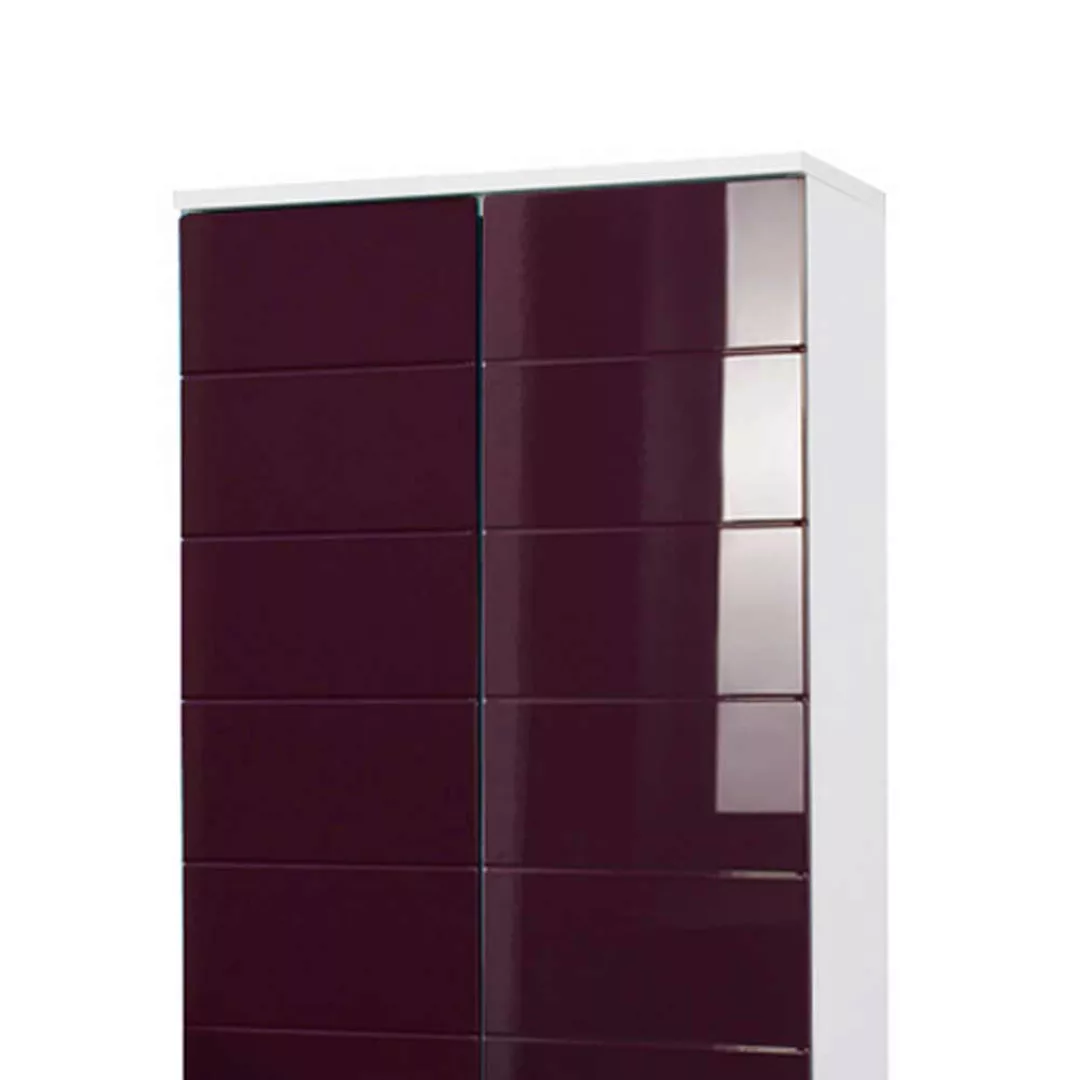 Badezimmerschrank in Aubergine Hochglanz modern günstig online kaufen