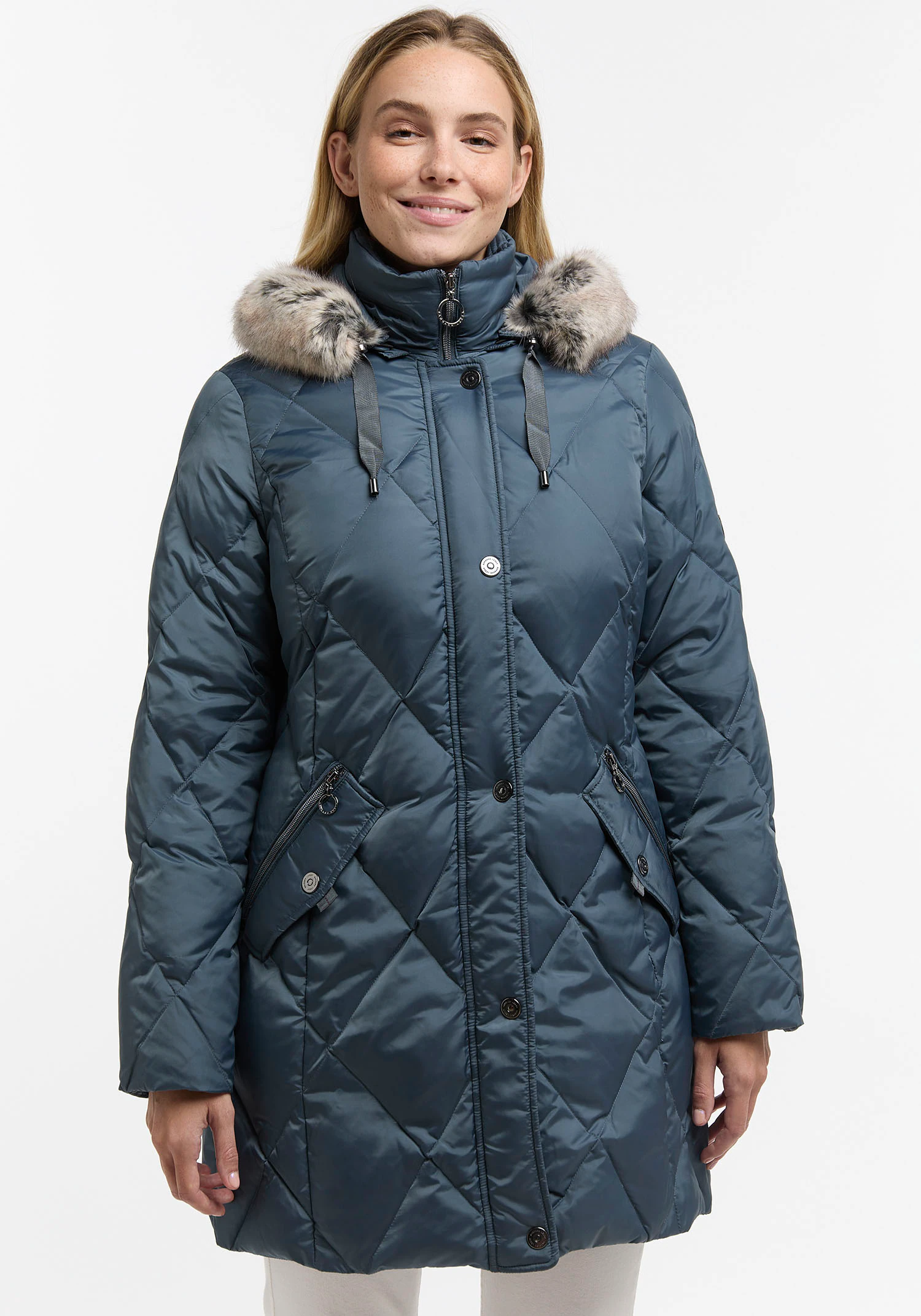 Barbara Lebek Winterjacke mit Rautensteppung günstig online kaufen