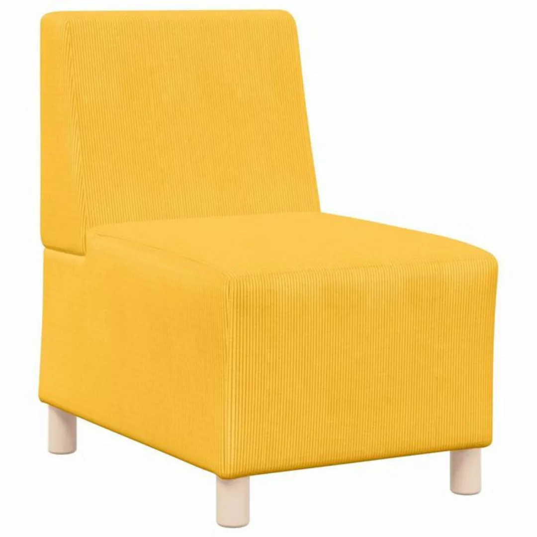 vidaXL Sofa Sessel Hellgelb 55 cm Cordstoff günstig online kaufen