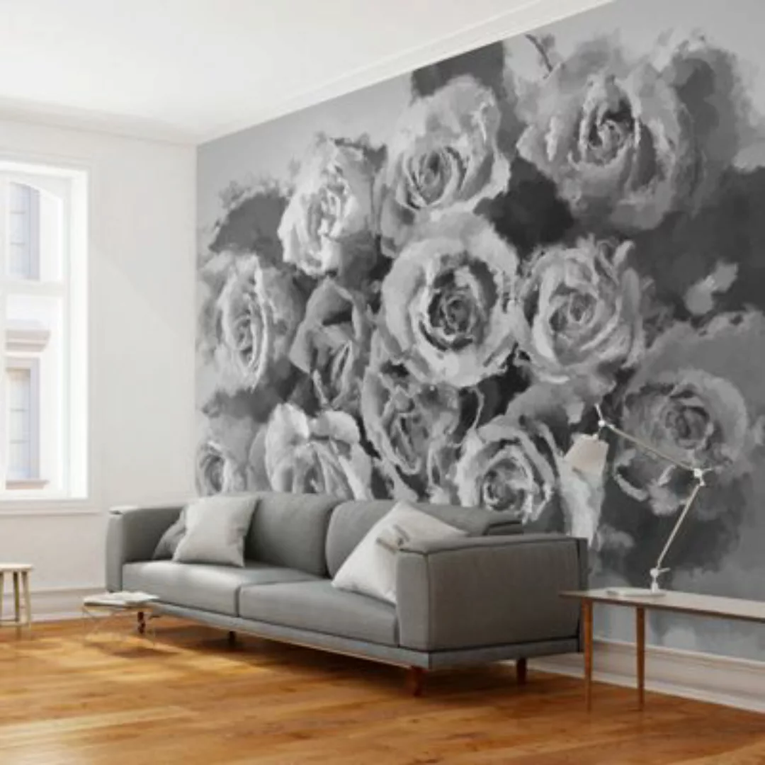 artgeist Fototapete A dozen roses grau Gr. 400 x 309 günstig online kaufen