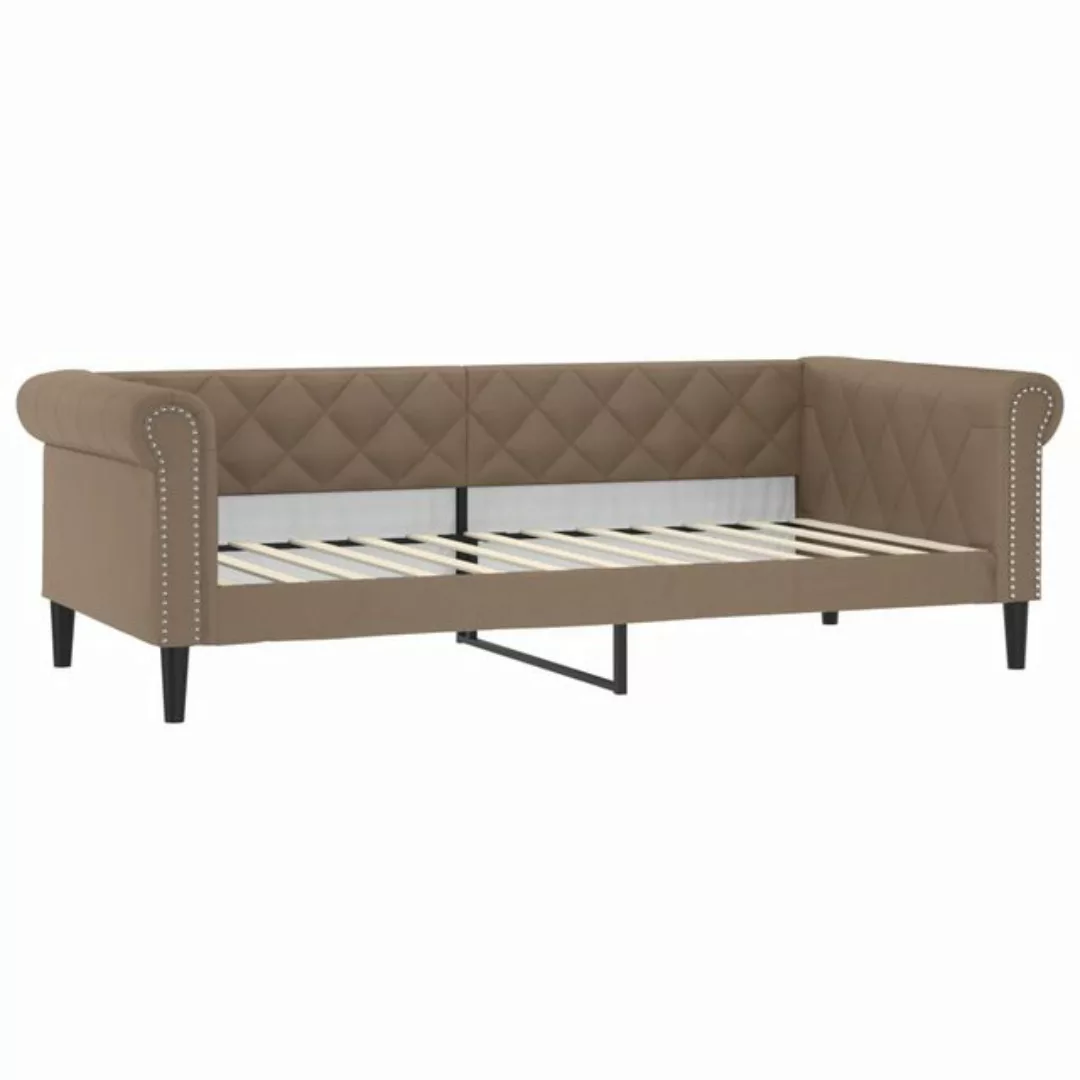 vidaXL Bett, Tagesbett Cappuccino-Braun 90x200 cm Kunstleder günstig online kaufen