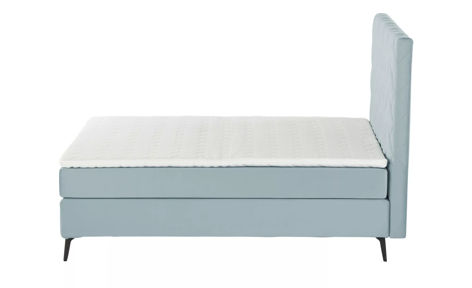 Boxspringbett  Weave ¦ blau ¦ Maße (cm): B: 160 H: 122 Betten > Boxspringbe günstig online kaufen