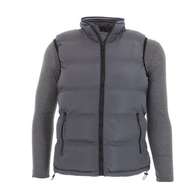 Ital-Design Funktionsjacke Herren Freizeit Weste Gefüttert Jacke in Grau günstig online kaufen