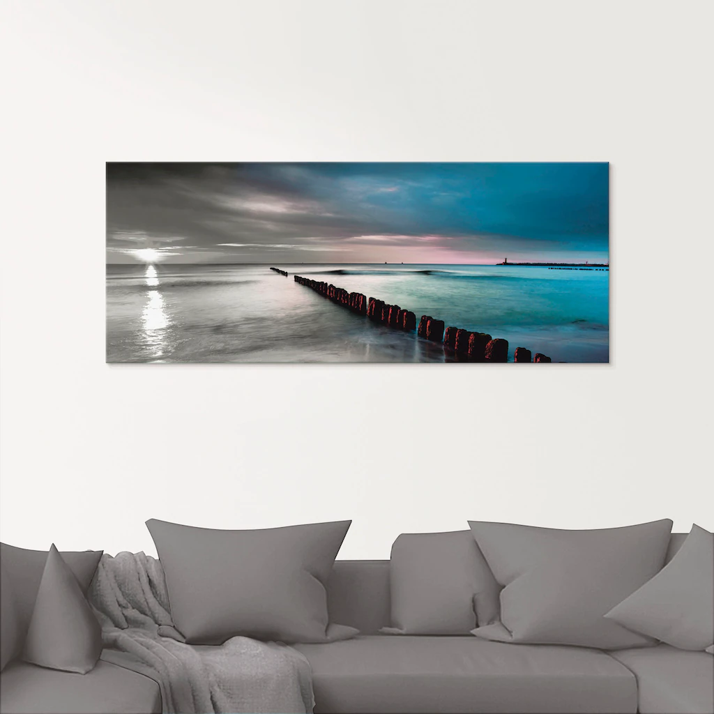 Artland Glasbild "Ostsee mit schönem Sonnenaufgang", Gewässer, (1 St.), in günstig online kaufen