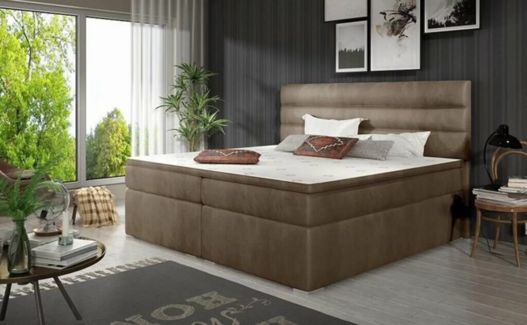 JVmoebel Bett, Luxus Schlafzimmer Bett Polster Design Luxus Doppel Hotel Be günstig online kaufen