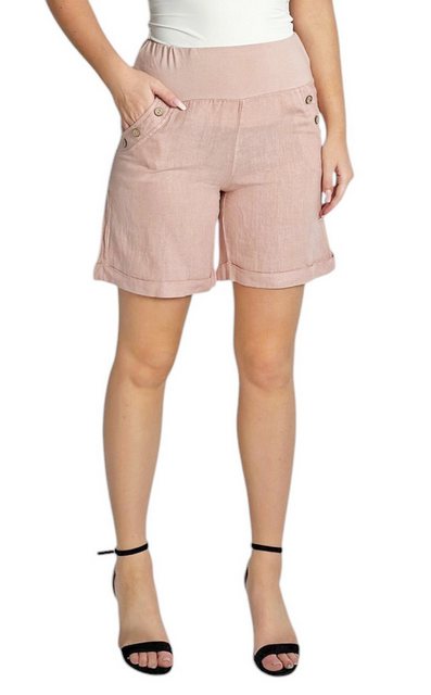 Mississhop Leinenhose 100 % Leinen Damen Shorts Leinenshorts Bermuda kurze günstig online kaufen