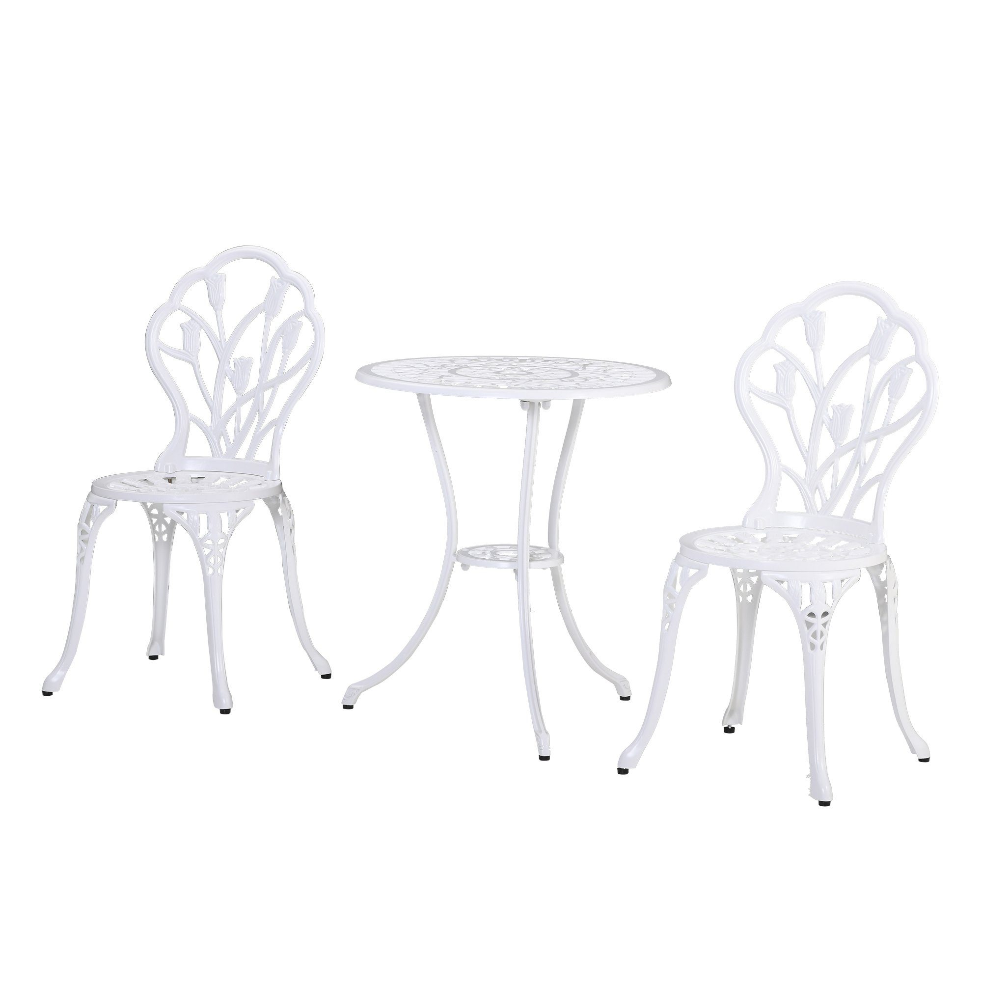 Outsunny Sitzgruppe Gartenmöbel-Set mit Blumen Design günstig online kaufen