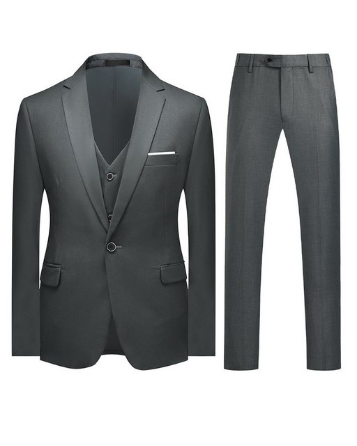 Allthemen Anzug (3 tlg, Anzug Set) Herren Slim Fit Anzüge Komplett 3 Teilig günstig online kaufen