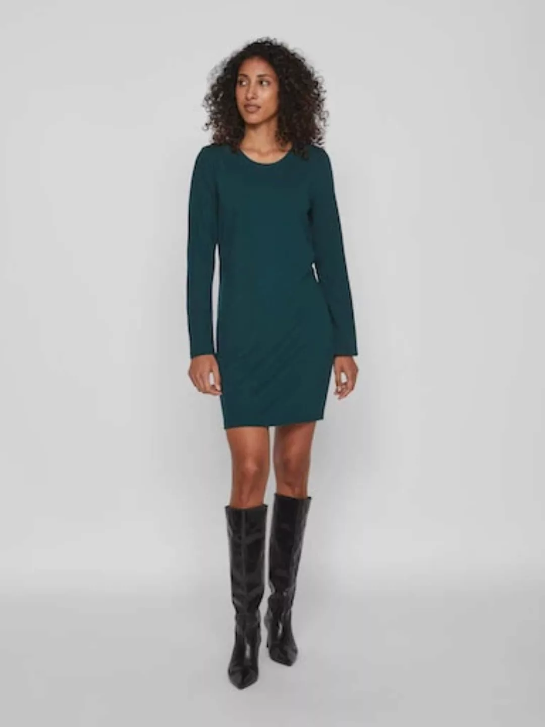 Vila Shirtkleid Langarm Mini Kleid Basic Dress VIARMERONE (lang) 5588 in Sc günstig online kaufen