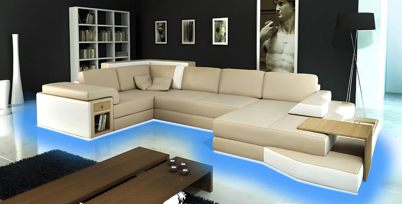 Xlmoebel Ecksofa Großes Design-Ecksofa mit USB-Anschluss, Wohnlandschaft in günstig online kaufen