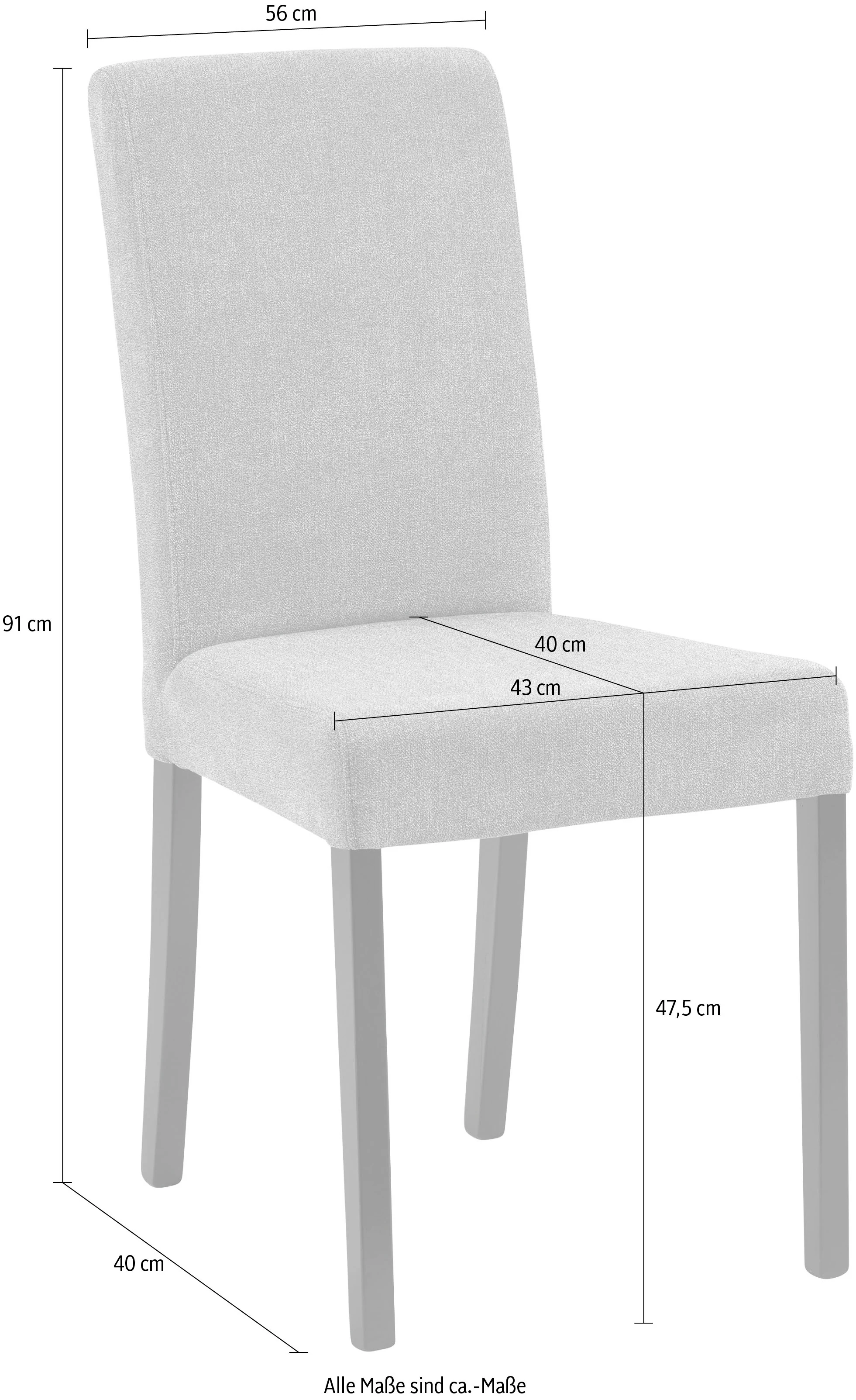 massivline&more 4-Fußstuhl "Martina 100", (Set), 2 St., Polyester, Gestell günstig online kaufen