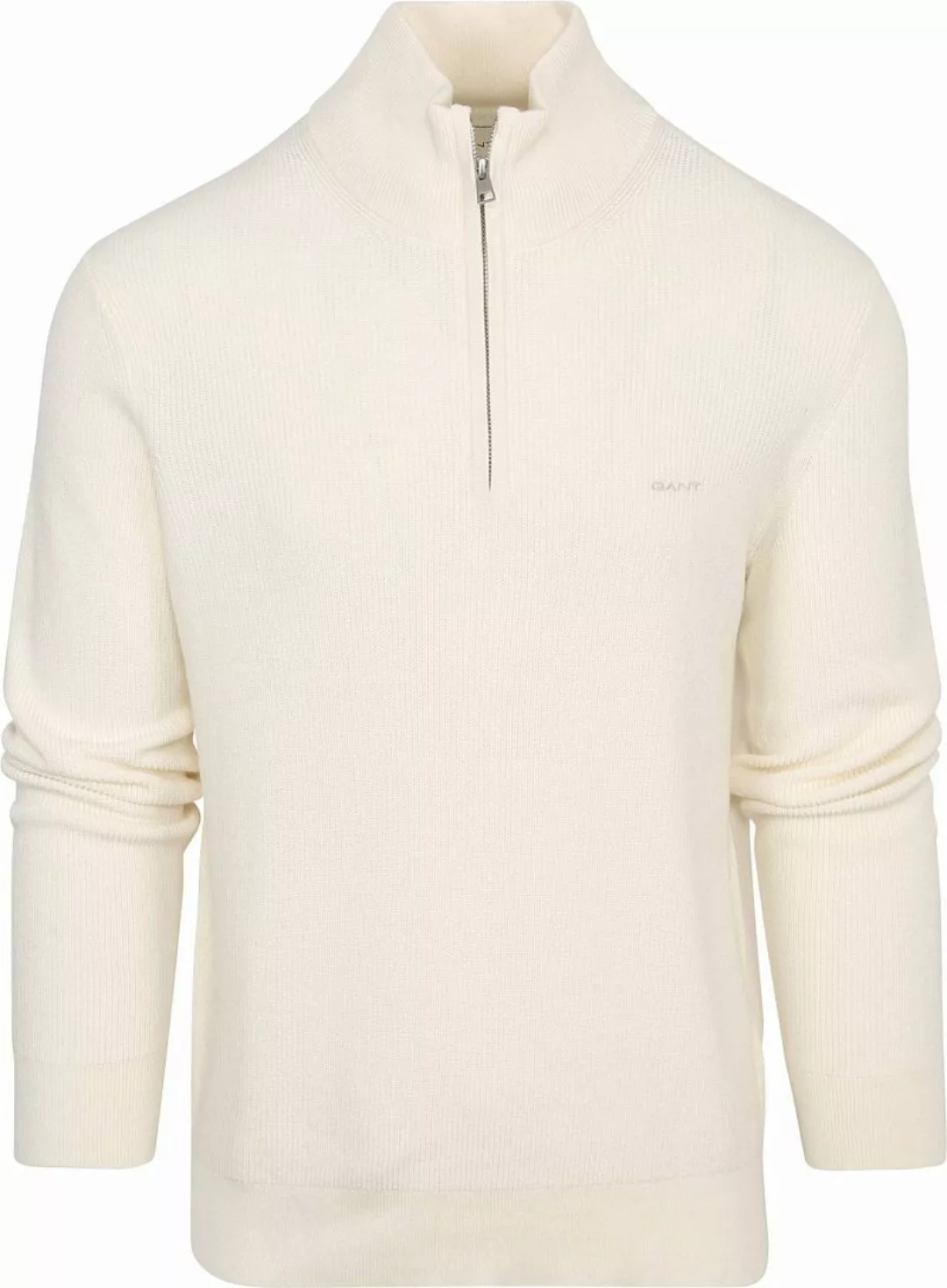 Gant Halfzip Pullover Wool Mix Ecru - Größe XL günstig online kaufen