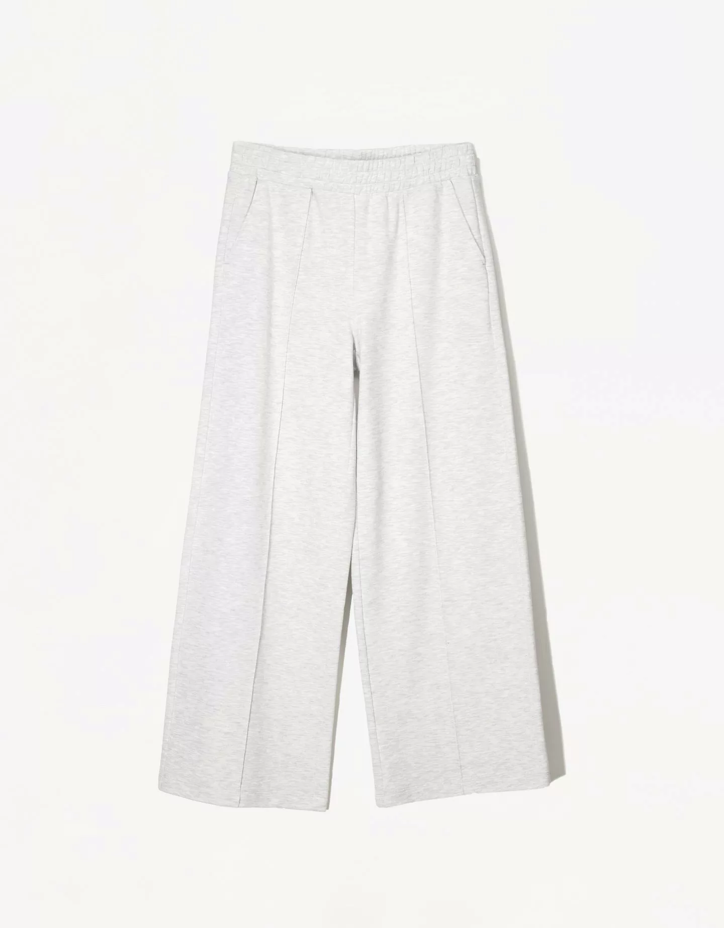 Bershka Wide Leg Hose Aus Plüsch Damen Xs Grau günstig online kaufen