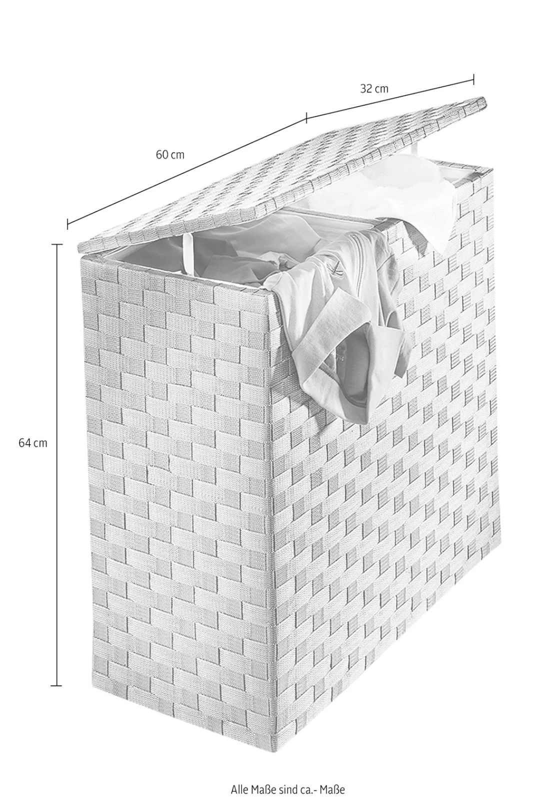 locker Wäschesortierer, Nylongeflecht, Höhe 64 cm günstig online kaufen