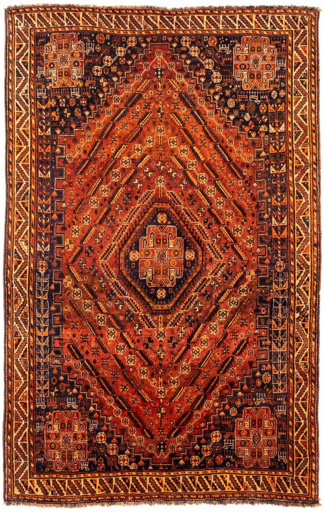 morgenland Wollteppich »Shiraz Medaillon 275 x 175 cm«, rechteckig, Unikat günstig online kaufen