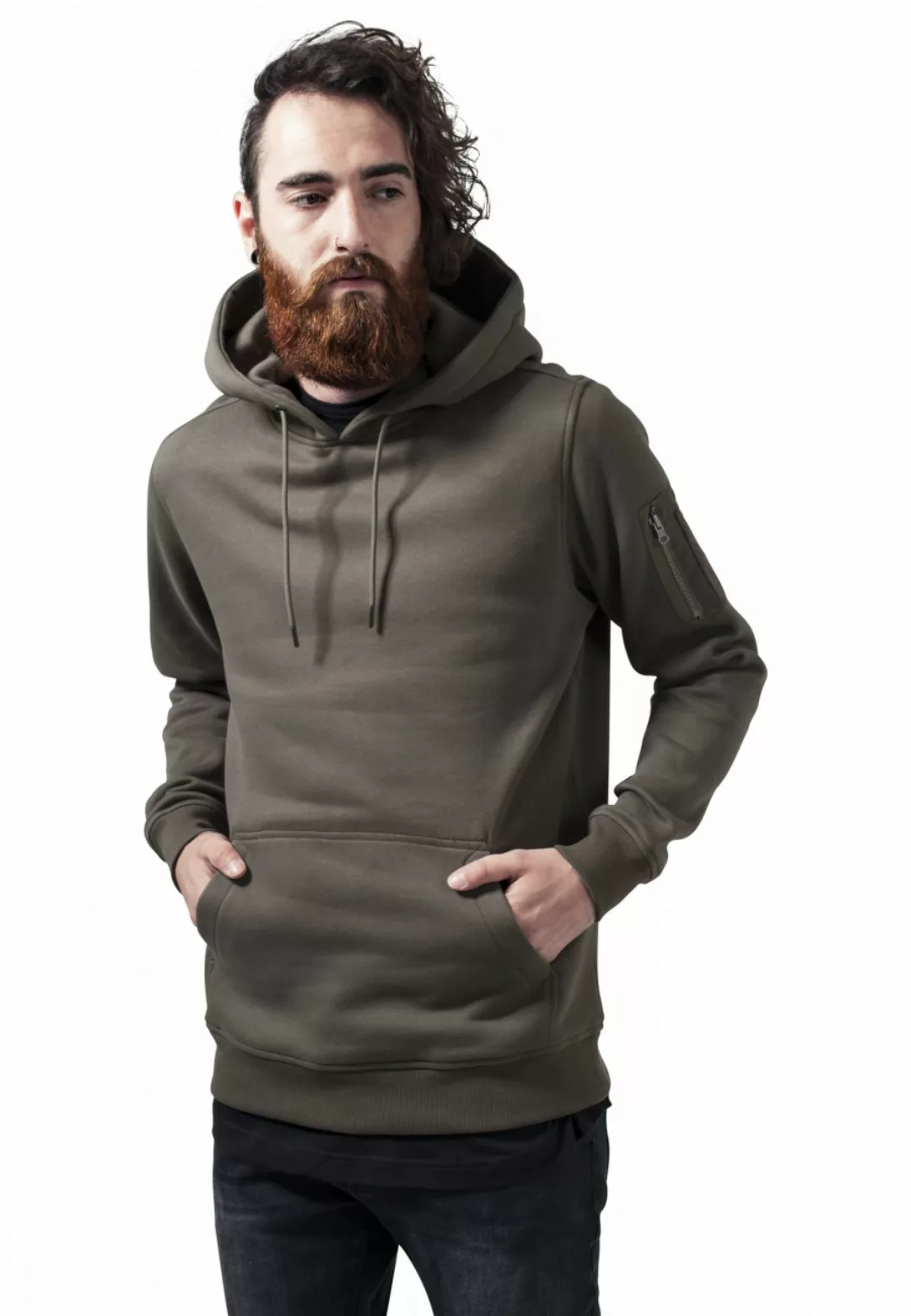 URBAN CLASSICS Hoodie "Urban Classics Herren Pleat Sleeves Terry Hoody" günstig online kaufen