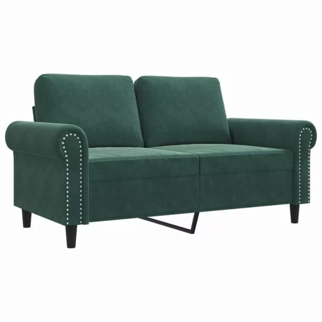 vidaXL Sofa, 2-Sitzer-Sofa Dunkelgrün 120 cm Samt günstig online kaufen