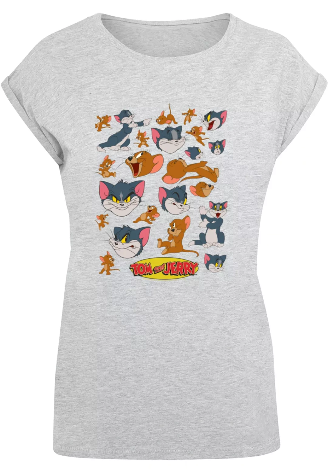 ABSOLUTE CULT T-Shirt "ABSOLUTE CULT Damen Ladies Tom and Jerry - Many Face günstig online kaufen