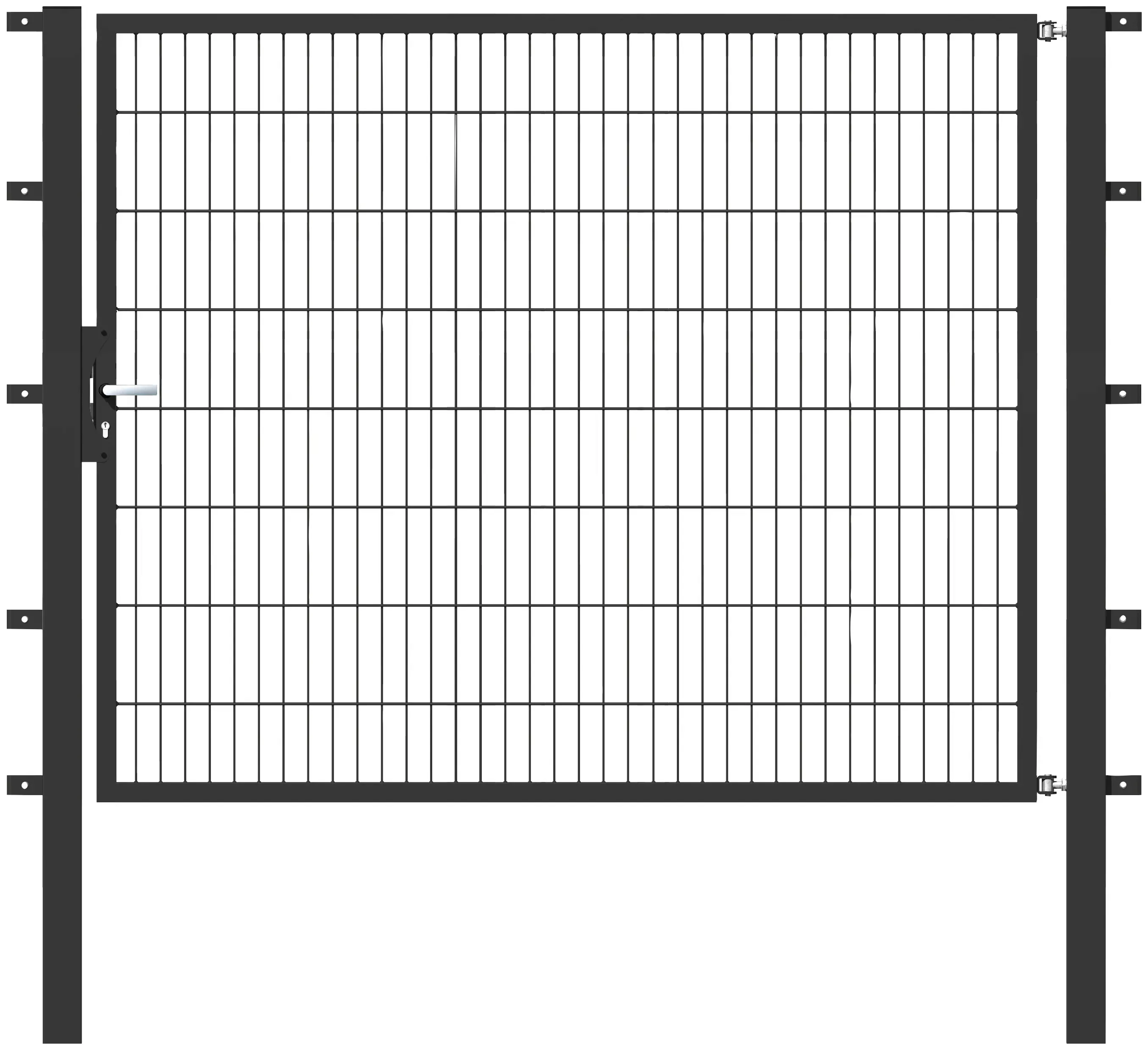 Metallzaun Einzeltor für Doppelstabmatte Anthrazit z. Einbeton. 120 cm x 20 günstig online kaufen