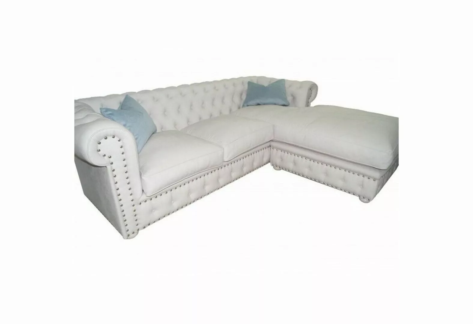 JVmoebel Ecksofa, Sofa Samt Ecksofa Chesterfield Textil Stoff Eckcouch Pols günstig online kaufen