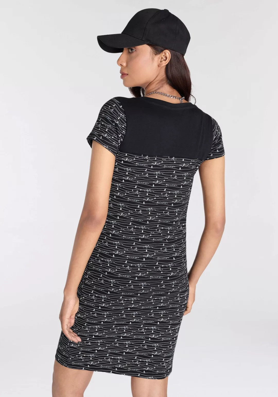 KangaROOS Jerseykleid mit trendigem Allover-Druck günstig online kaufen