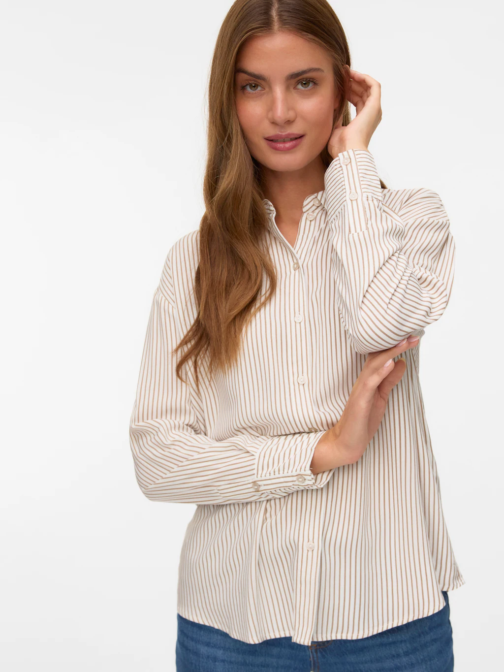 Vero Moda Langarmbluse "VMALICE LS SHIRT WVN GA NOOS" günstig online kaufen