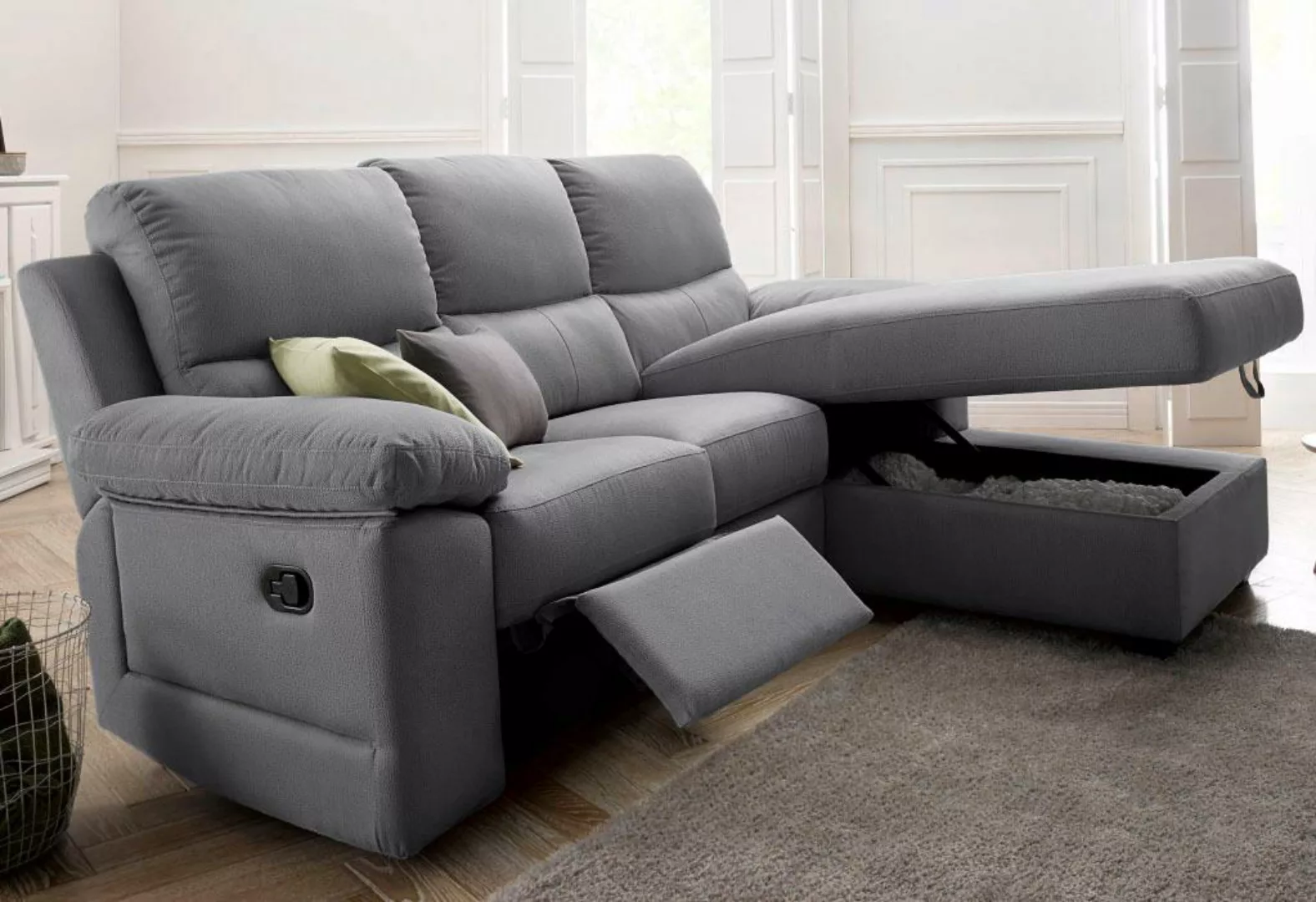 ATLANTIC home collection Ecksofa Conrad, mit Relaxfunktion und Federkern, m günstig online kaufen