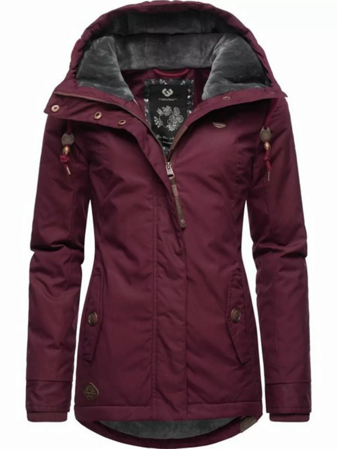 Ragwear Winterjacke Monade Damen Winterparka mit Kapuze und m. Fleece gefüt günstig online kaufen