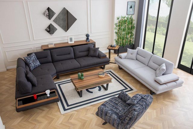 Xlmoebel Ecksofa Modernes Wohnzimmer-Set mit stilvoller Eckgarnitur und 3-t günstig online kaufen