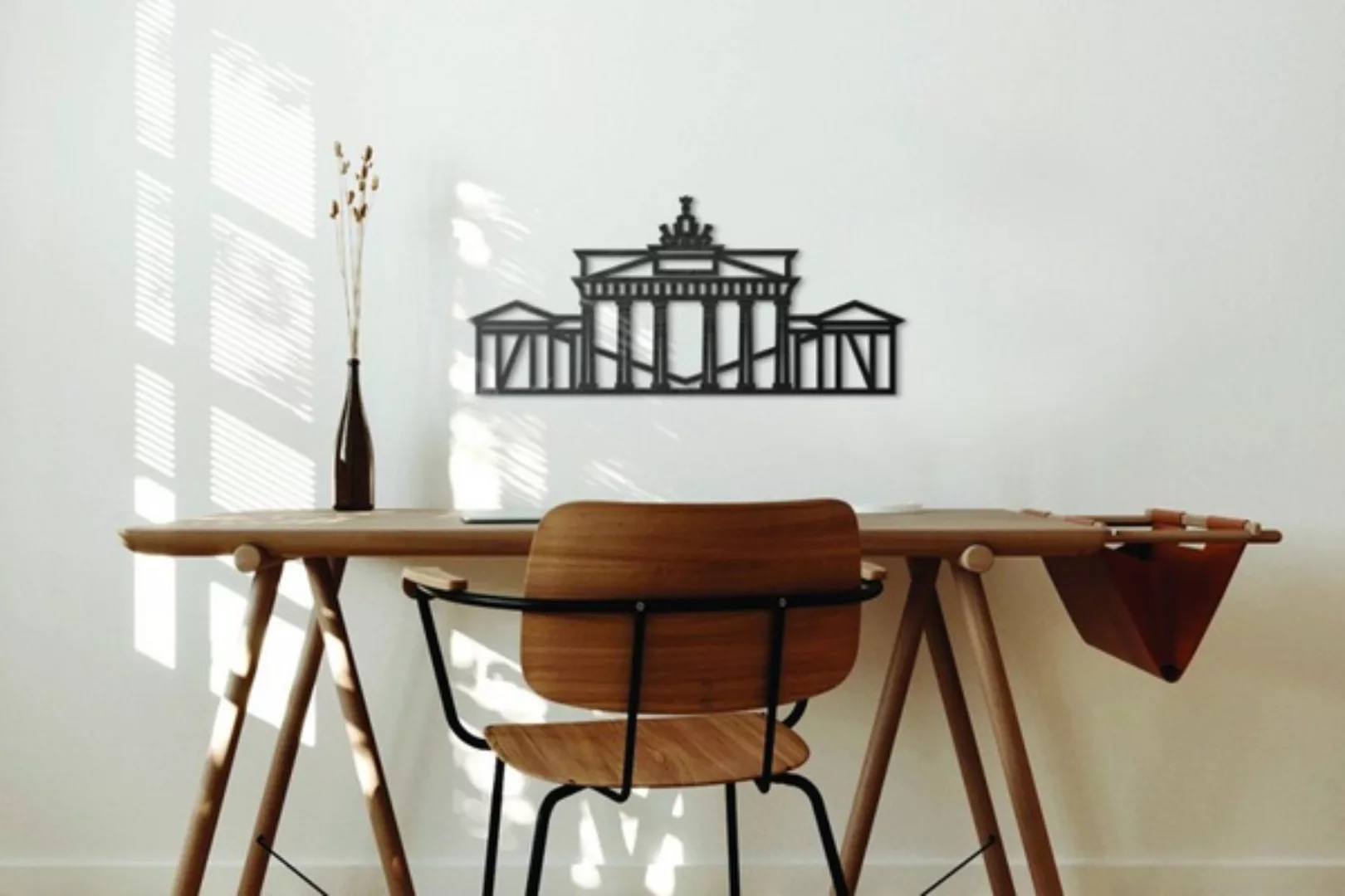 Wanddekoration Aus Holz - Brandenburger Tor Siluette günstig online kaufen