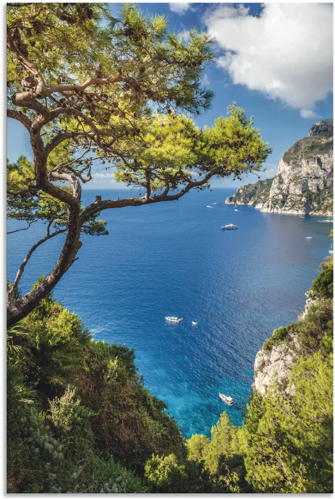 Artland Wandbild »Punta de Masullo, Insel Capri, Italien«, Meer Bilder, (1 günstig online kaufen