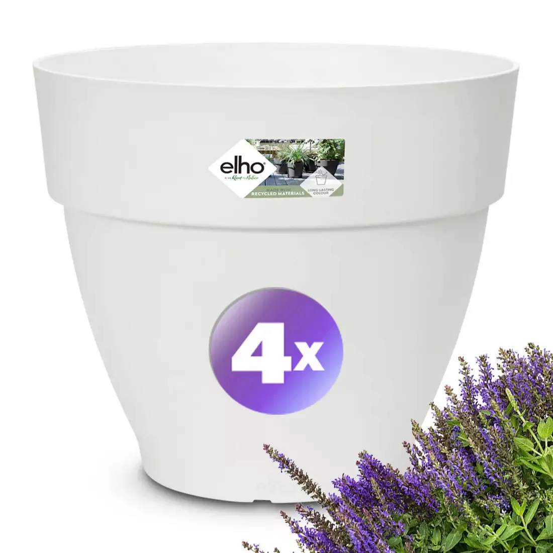 Blumentopf 4er-Set Weiß 35x29cm 18,2L günstig online kaufen