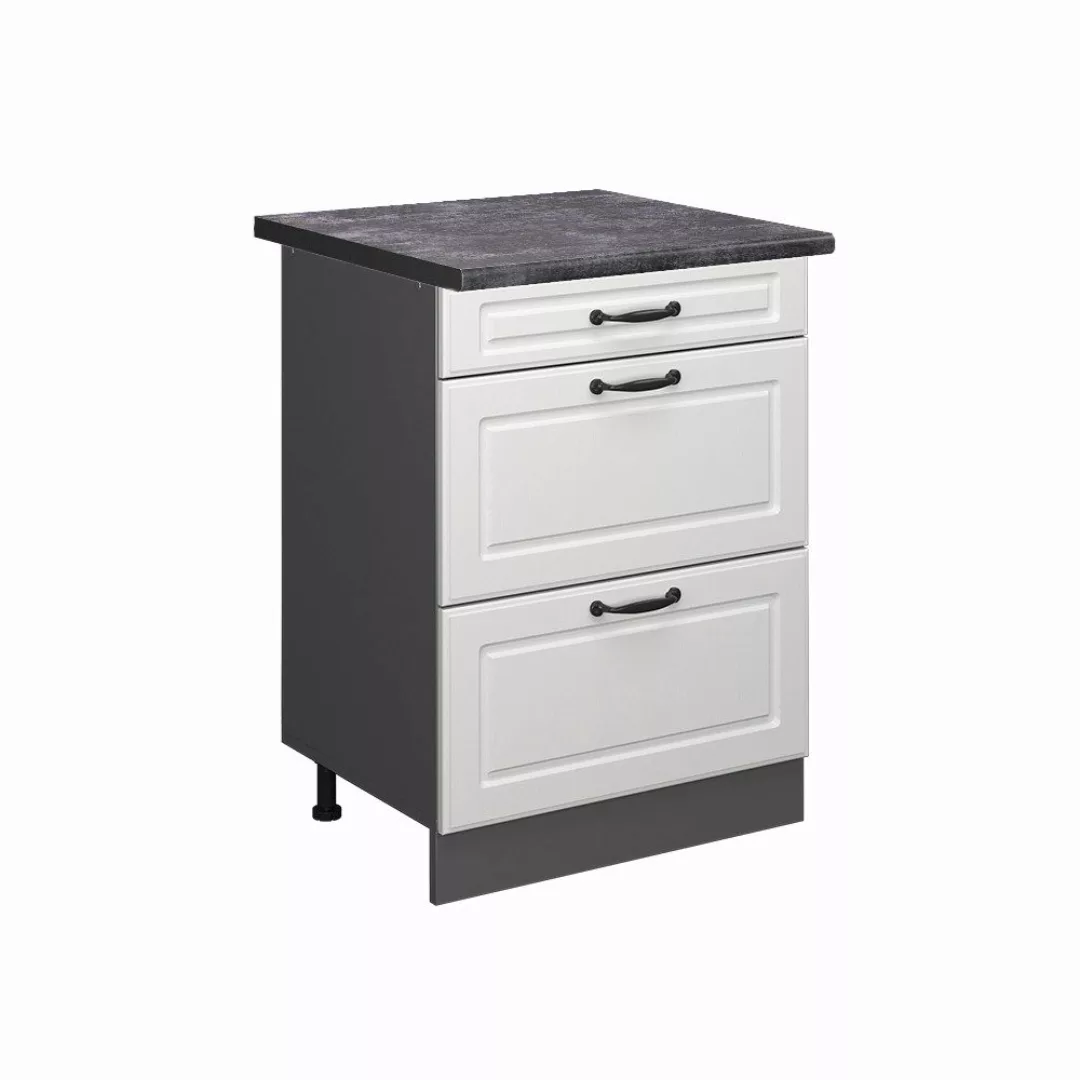 Vicco Unterschrank R-Line, Weiß Landhaus/Anthrazit, 60 günstig online kaufen