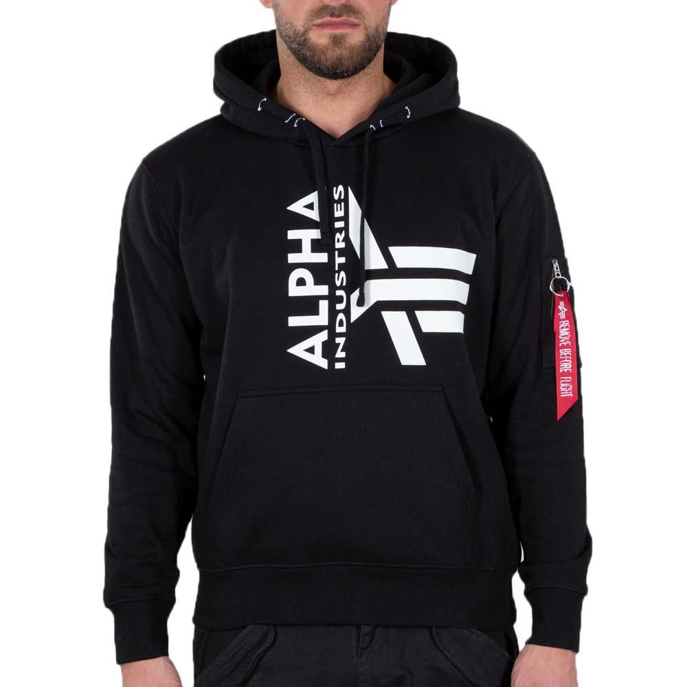 Alpha Industries Half Logo Foam Kapuzenpullover XS Black günstig online kaufen