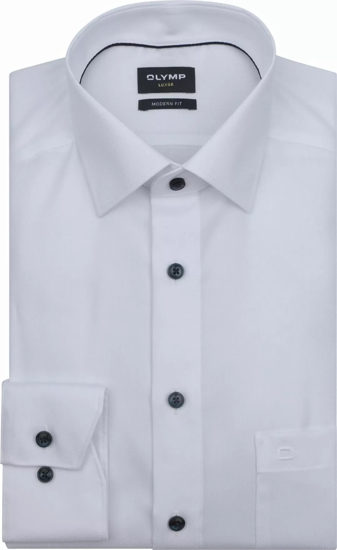 OLYMP Luxor Hemd Diamond Twill Weiß - Größe 41 günstig online kaufen