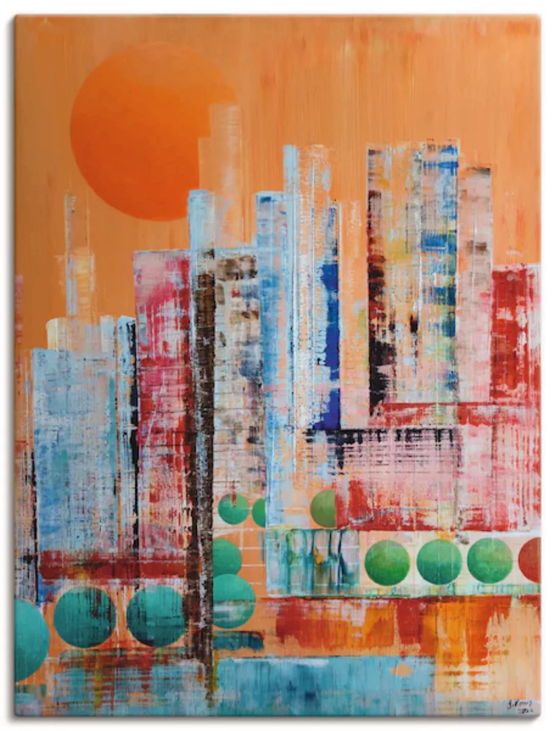 Artland Leinwandbild »New York abstrakt I«, Amerika, (1 St.), auf Keilrahme günstig online kaufen