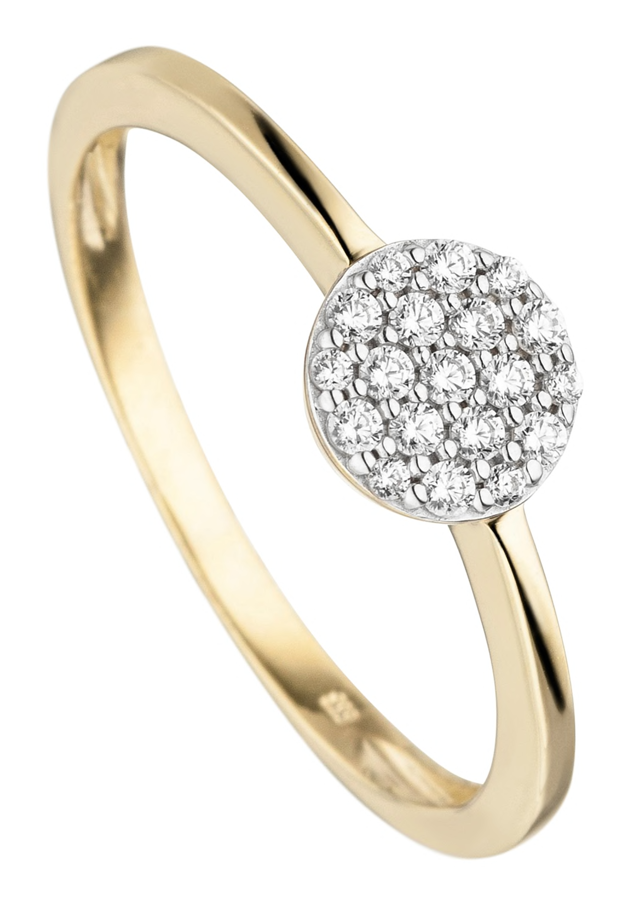 JOBO Fingerring "Ring mit 19 Zirkonia", 333 Gold bicolor günstig online kaufen