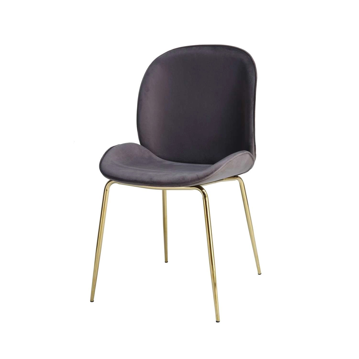 MeGusta Moderner Stuhl 2er-Set Grau Polsterstuhl Esszimmerstuhl Emilia günstig online kaufen