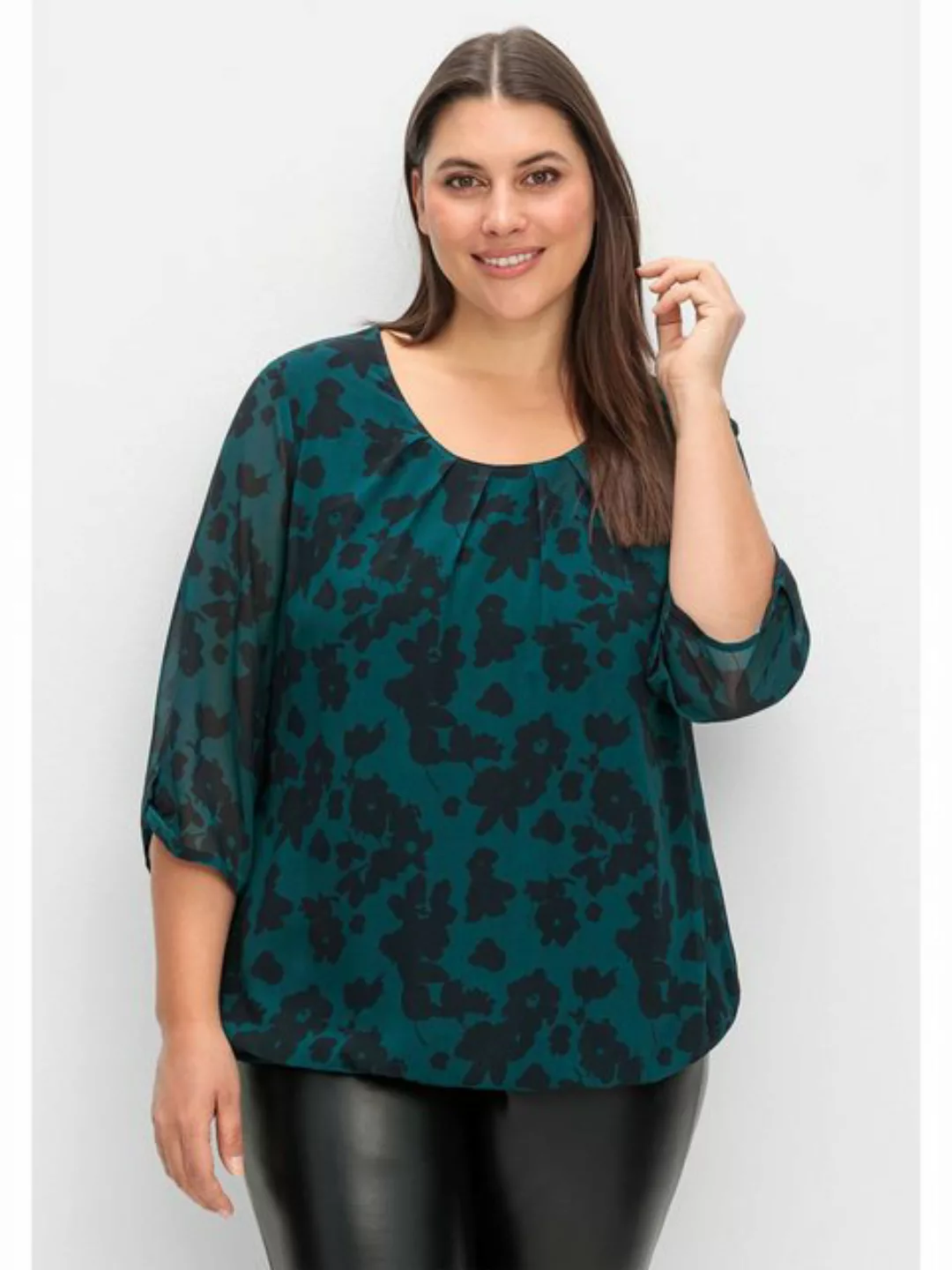 Sheego Tunika "Große Größen", aus Chiffon, mit Futter aus Viskose günstig online kaufen