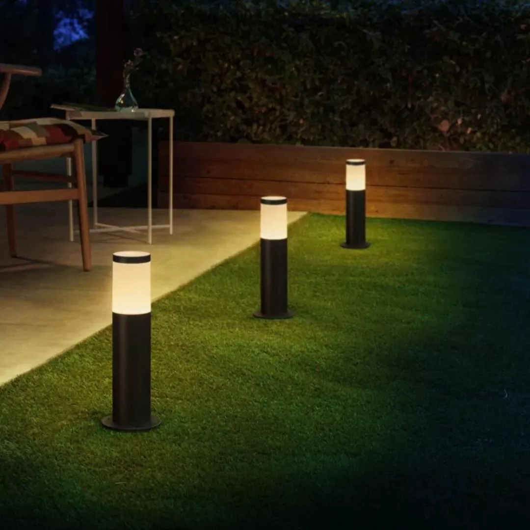Philips LED Wegeleuchte Gardenlink Starter Set in Anthrazit 6W 600lm IP44 günstig online kaufen