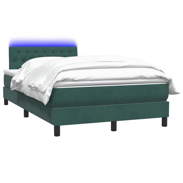 vidaXL Bett Boxspringbett mit Matratze Dunkelgrün 120x220 cm Samt günstig online kaufen