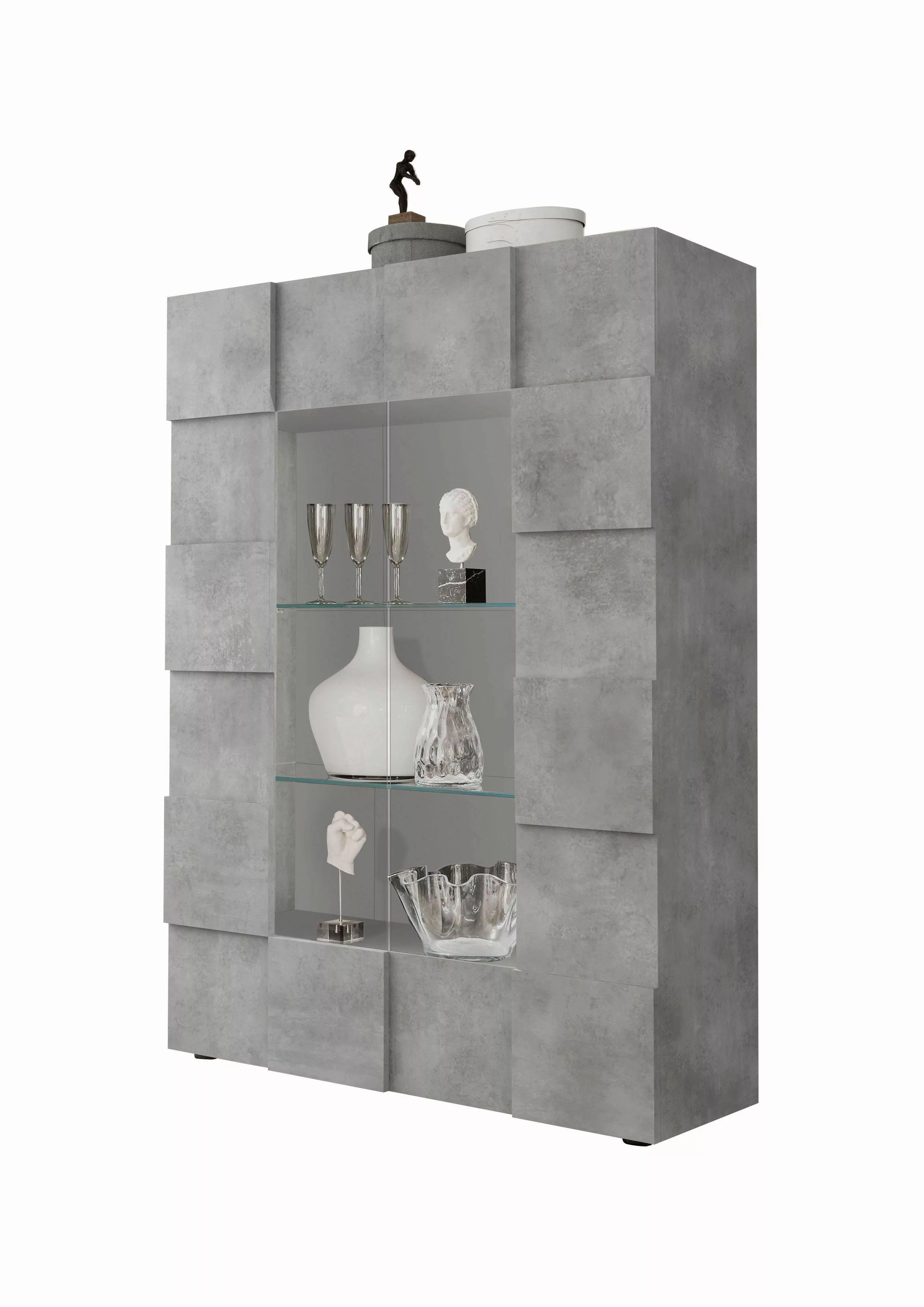 INOSIGN Vitrine "Dama Höhe 166 cm, Breite 121 cm, Stauraumvitrine mit 2 Tür günstig online kaufen