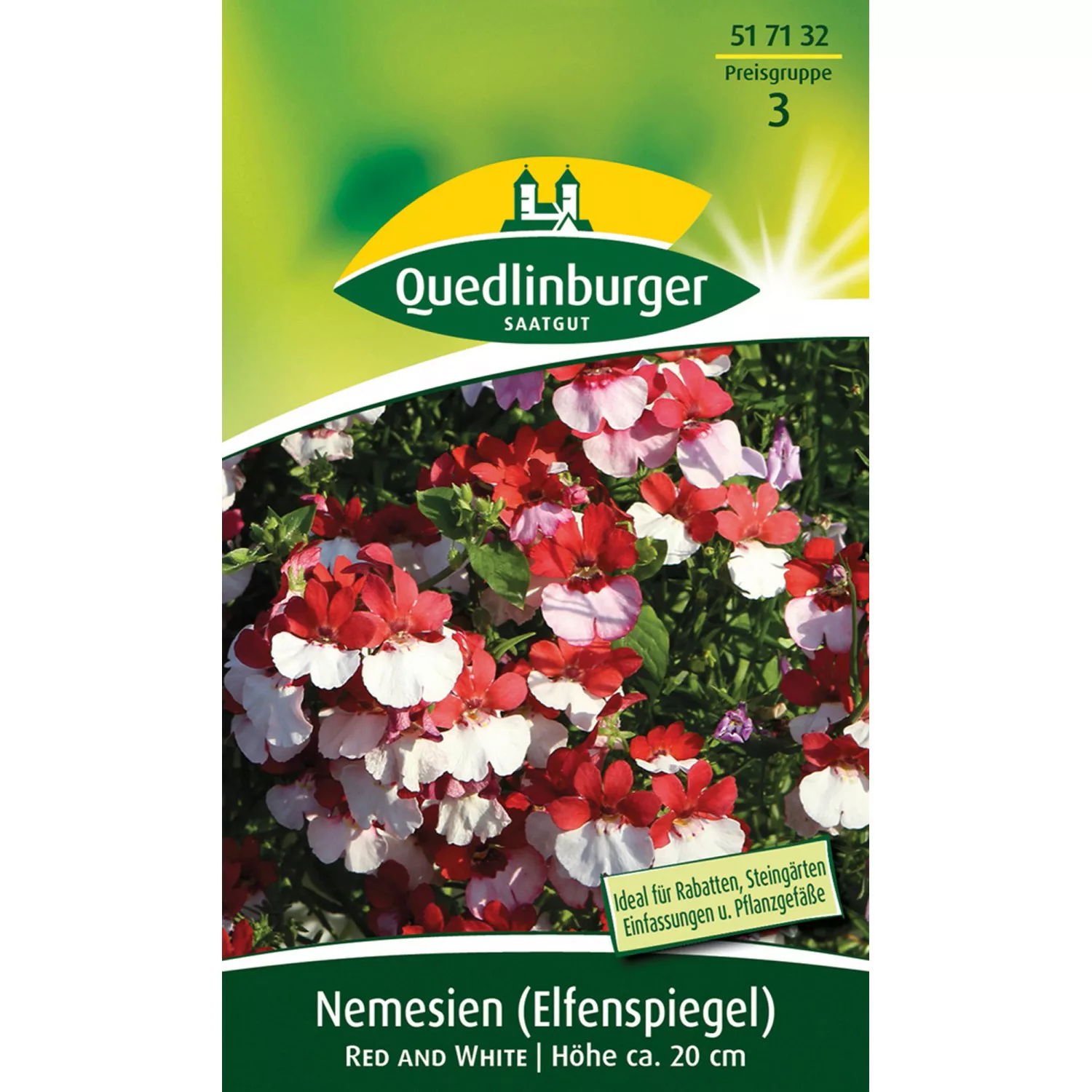 Quedlinburger Nemesie Elfenspiegel ''Red and White'' günstig online kaufen