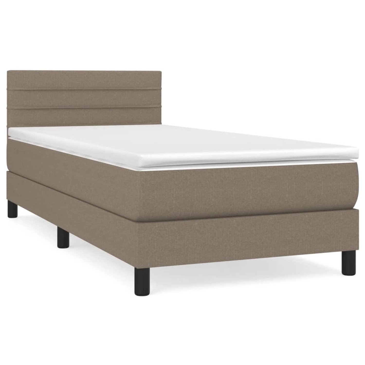 vidaXL Boxspringbett mit Matratze Taupe 90x190 cm Stoff1467089 günstig online kaufen