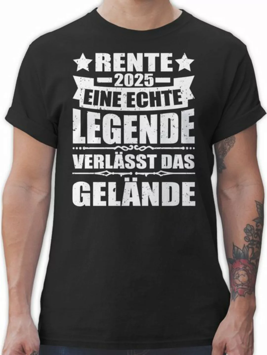 Shirtracer T-Shirt Rente 2025 eine echte Legende verlässt das Gelände Rentn günstig online kaufen